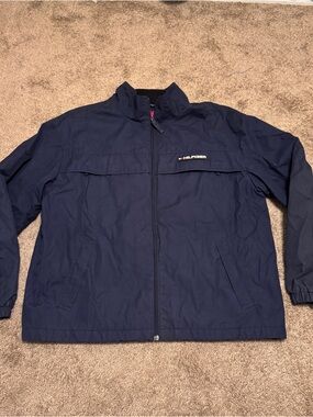 Tommy Hilfiger Jacket Mens XL Blue Long Sleeve Full Zip Pockets Logo